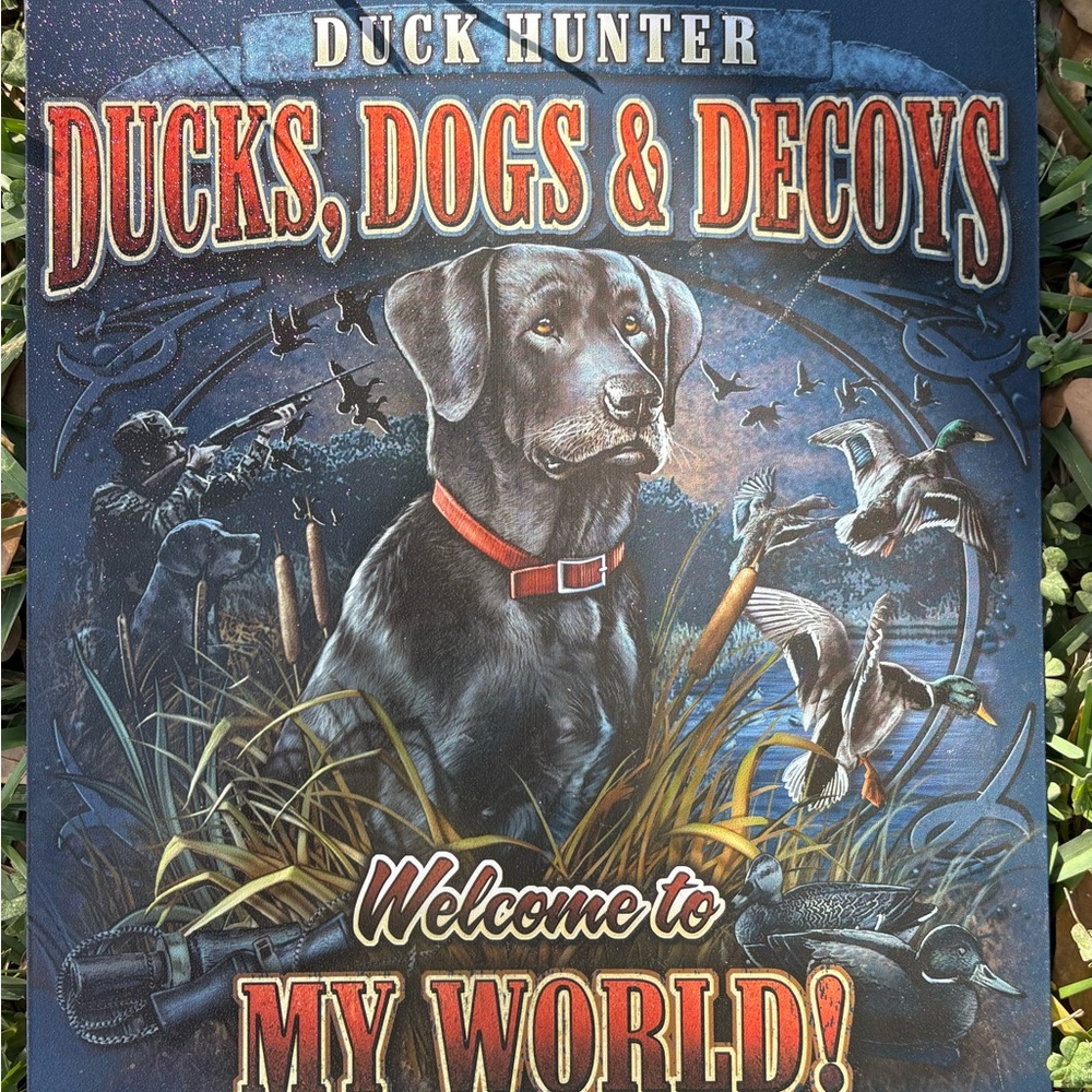Duck Hunter Dog Poster - Black and Red